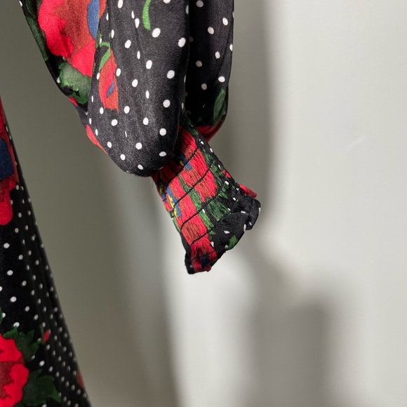 Free People Morning Light Mini Dress Floral & Polka Dot Size 4 NWT - Picture 3 of 6